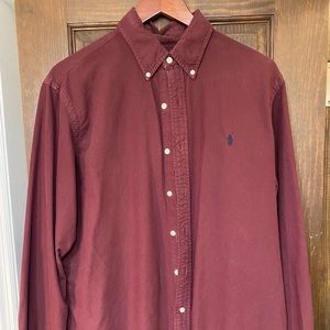 Maroon polo button up